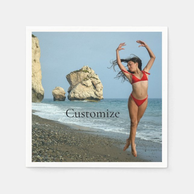 Bikini Modell tanzen Thunder_Cove Serviette (Vorderseite)