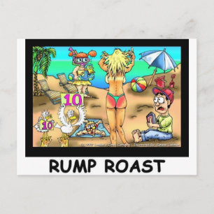 Bikini Rump Roast Lustige Unkonventionelle T-Shirt Postkarte