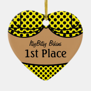 Bikini-schwarzer Tupfen Keramik Ornament