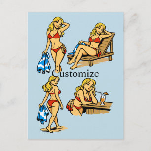 Bikini-Strand Zeit Thunder_Cove Postkarte
