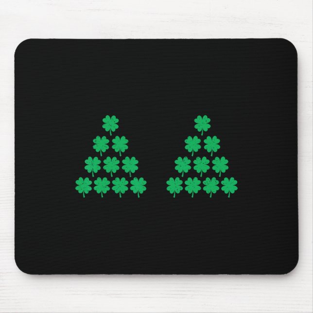 Bikini Style Kleeblatt Irish S St Patricks Day Fun Mousepad (Vorne)