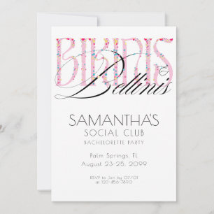 Bikinis & Bellini Beach Bach Tropisches Bacheloret Einladung