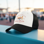 Bikinis & Bellinis Bacheloretto Truckerkappe<br><div class="desc">Feiern Sie stilvoll mit diesem Bikinis & Bellinis Weekend Social Club Trucker Hut, der sich perfekt für einen Palm Springs Junggeselinnen-Abschied oder Girls Wochenende. Mit einem spielerischen Aquarellbikini und einem Bellini Cocktail-Design sorgt dieser Unterhaltungscocktail für Flair zu jeder Poolbar-Bash oder Strandreise. Passen Sie den Namen, den Standort und das Veranstaltungsdatum...</div>