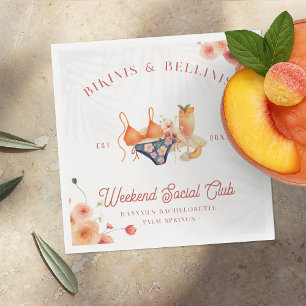 Bikinis & Bellinis Junggesellinnen Abschiedsclub Serviette