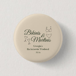 Bikinis & Martinis Bachelorette Weekend Button