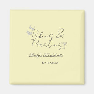 Bikinis & Martinis Junggesellinnenabschied gelb re Magnet