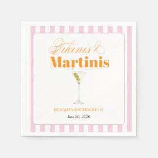 Bikinis & Martinis Junggesellinnenabschied (Pink & Serviette
