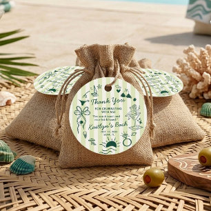 Bikinis & Martinis Strand Junggesellinnenabschied  Geschenkanhänger