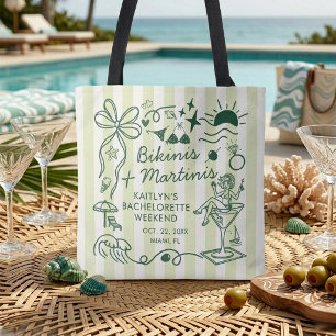 Bikinis & Martinis Strand Junggesellinnenabschied Tasche
