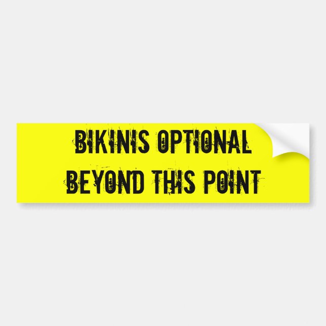 Bikinis OptionalBeyond dieser Punkt Autoaufkleber (Vorne)