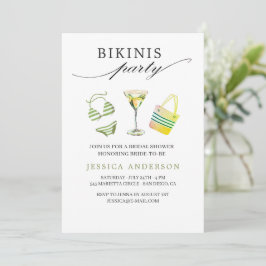 Bikinis Party Brautparty Bachelorette Einladung
