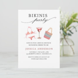 Bikinis Party Brautparty Bachelorette Einladung