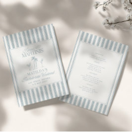 Bikinis und Martinis Elegantes Vintages Bacheloret Einladung