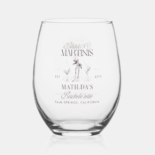 Bikinis und Martinis Elegantes Vintages Bacheloret Weinglas Ohne Stiel