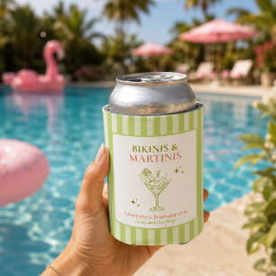 Bikinis und Martinis Junggesellinnen-Abschiedspart Dosenkühler