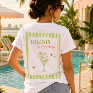 Bikinis und Martinis Junggesellinnen-Abschiedspart T-Shirt