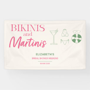 Bikinis und Martinis Junggesellinnen-Abschiedswoch Banner