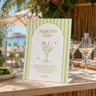 Bikinis und Martinis Junggesellinnenabschied Schil Sockelschild