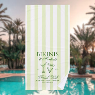 Bikinis und Martinis Junggesellinnenabschied Strandtuch