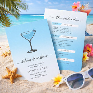 Bikinis und Martinis - Tropisches Junggesellinnen- Einladung
