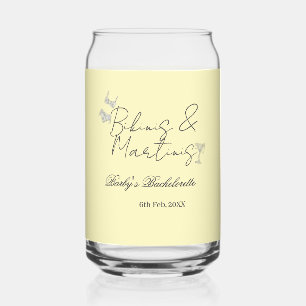 Bikins & Martinis Junggesellinnenabschied gelb ret Dosenglas