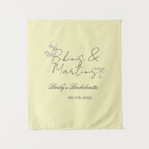 Bikins & Martinis Junggesellinnenabschied gelb ret Wandteppich