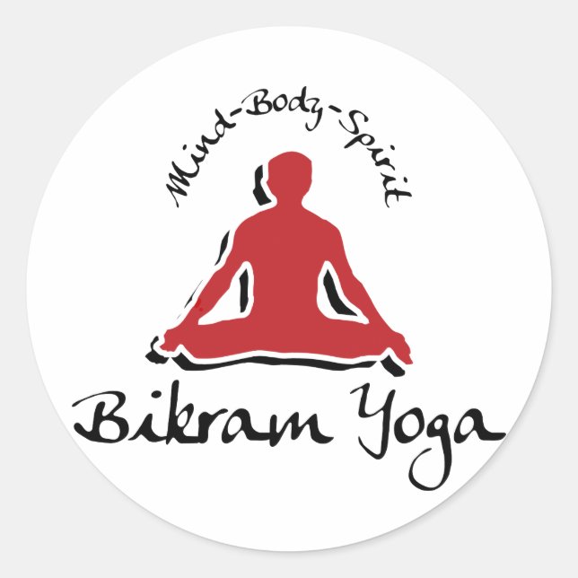 Bikram Yoga Runder Aufkleber (Vorderseite)