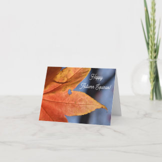 Bilan de l'automne Bénédiction pliée Carte de voeu