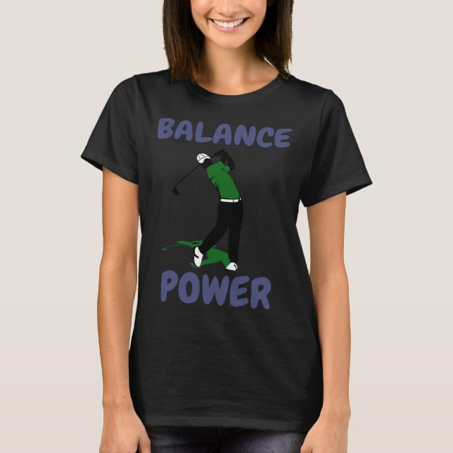 Bilanz über Power Spaß Golf T-Shirt (Vorderseite)