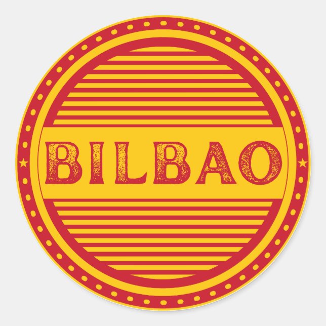 Bilbao City Pride Emblem – Spanish Identity Runder Aufkleber (Vorderseite)