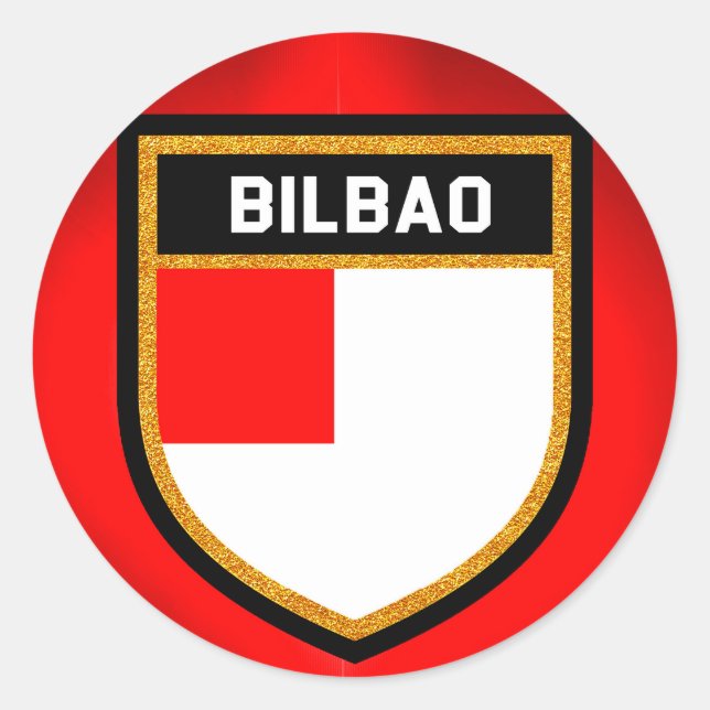 Bilbao-Flagge Runder Aufkleber (Vorderseite)
