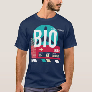 Bilbao Spain BIO Airport Code Gepäckmarke T-Shirt