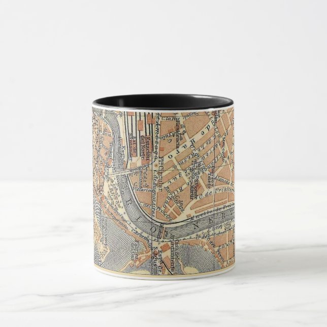 Bilbao Spanien alte Karte  Tasse (Zentrum)