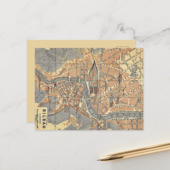 Bilbao Spanien alte Postkarte (Vorderseite/Rückseite Beispiel)