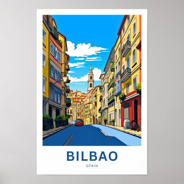 Bilbao Spanien Reisen Print Poster (Vorne)