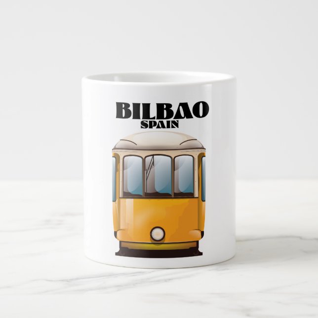 Bilbao Spanien Straßenbahnposter Jumbo-Tasse (Vorderseite)