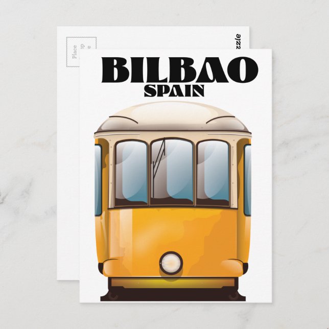 Bilbao Spanien Straßenbahnposter Postkarte (Vorne/Hinten)