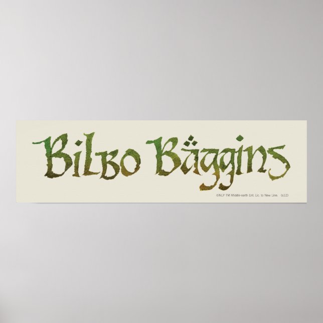 BILBO BAGGINS™ gemasert Poster (Vorne)