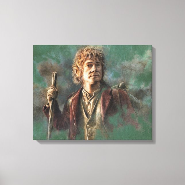 BILBO BAGGINS™-Illustration Leinwanddruck (Vorderseite)