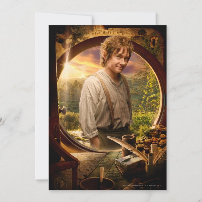 BILBO BAGGINS™ in Shire Collage Einladung (Vorderseite)