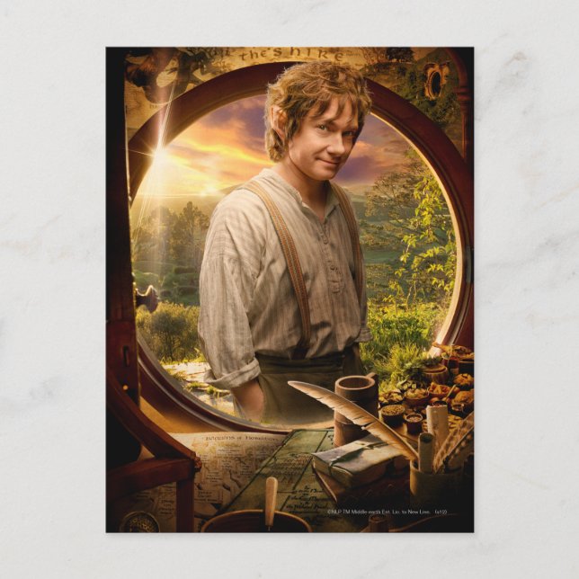 BILBO BAGGINS™ in Shire Collage Postkarte (Vorderseite)