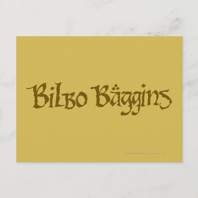 BILBO BAGGINS™ Solid Postkarte (Vorderseite)