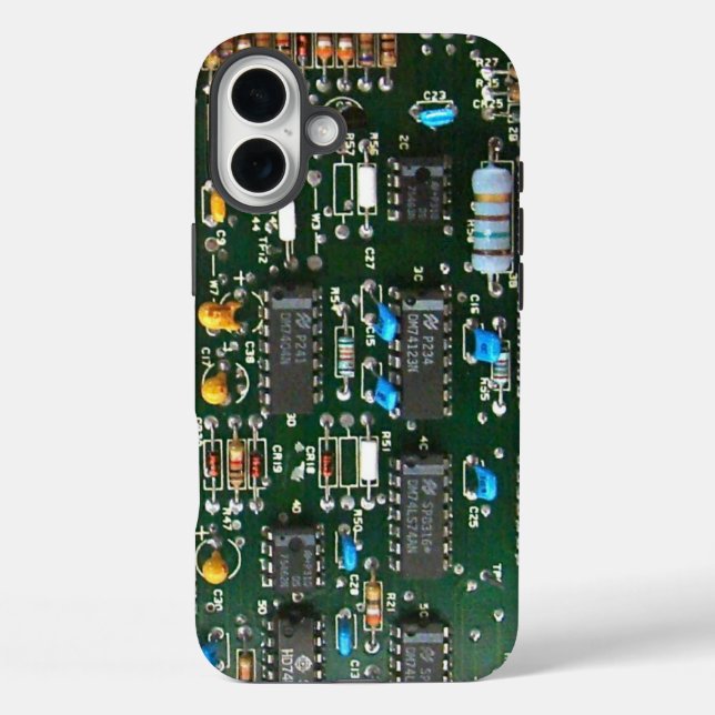 Bild der elektronischen Leiterplatte iPhone 16 Plus Hülle (Rückseite)