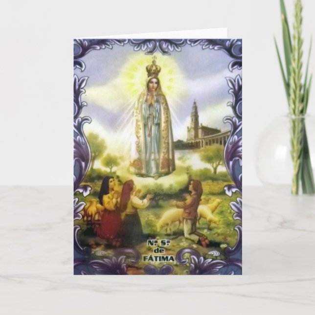 Bild der Erscheinung Unsere Frau von Fatima Karte (Vorderseite)
