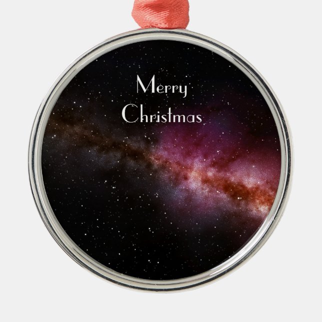 Bild der Schneeflocke des Universums Ornament Aus Metall (Vorne)