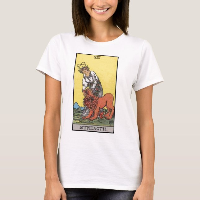 Bild der Tarotstärkenkarte T-Shirt (Vorderseite)