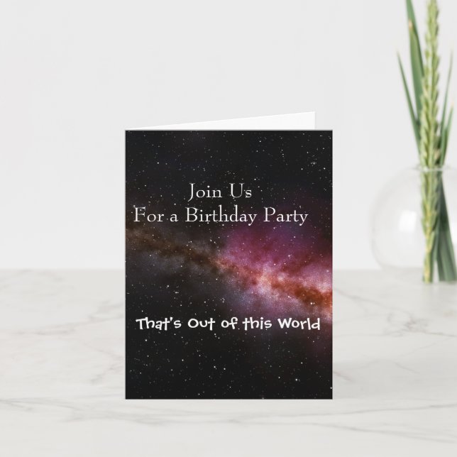 Bild der Universum-Einladung Einladung (Vorderseite)