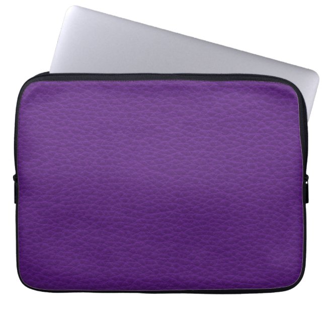 Bild des lila Leders Laptopschutzhülle (Vorderseite)