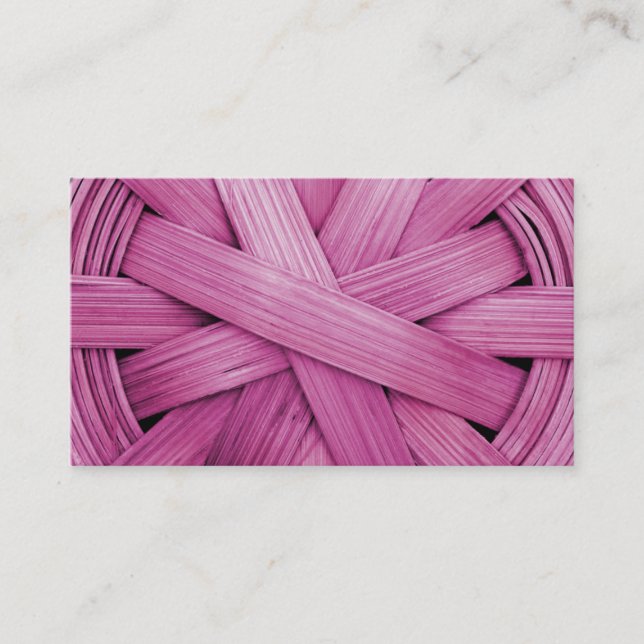 Bild des rosa Korbes Visitenkarte (Vorderseite)