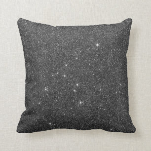 Bild des schwarzen und grauen Glitzer Kissen